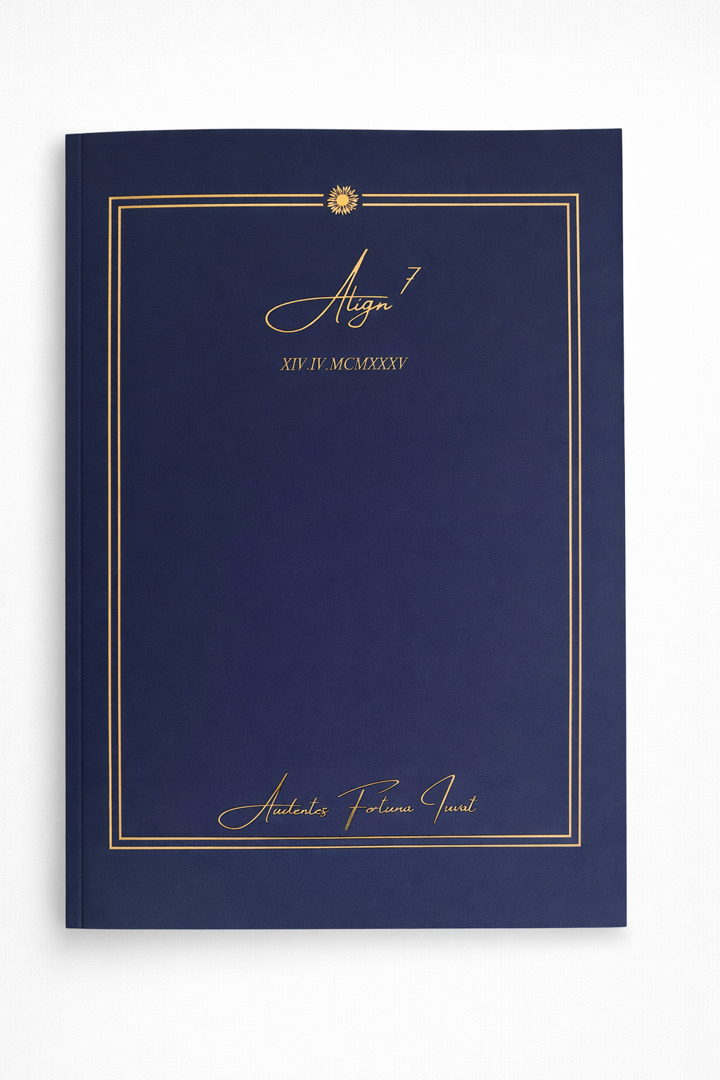 'Fortune Favours the Bold' Notebook- Navy Blue