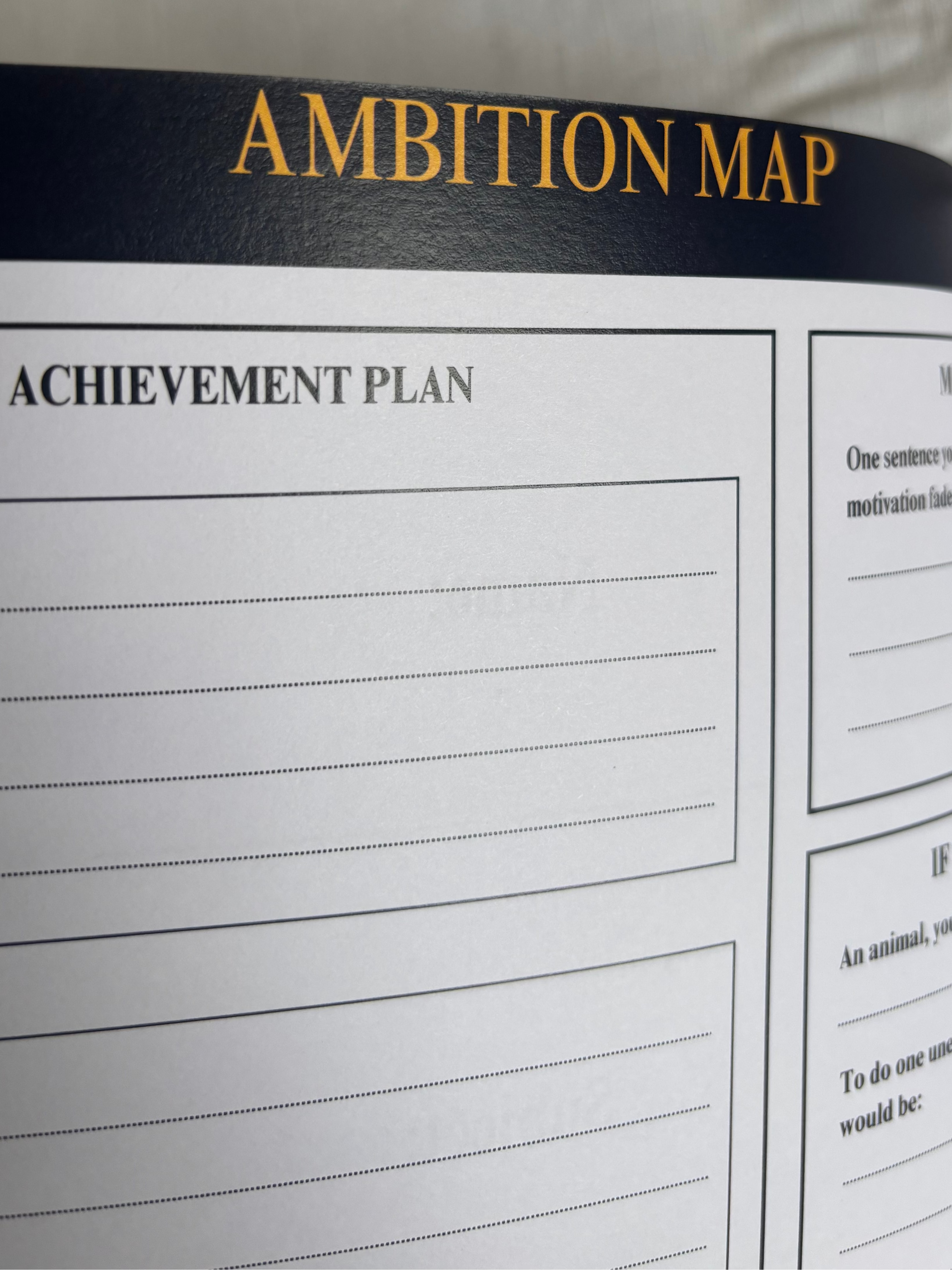 'Fortune Favours the Bold' Notebook- Navy Blue