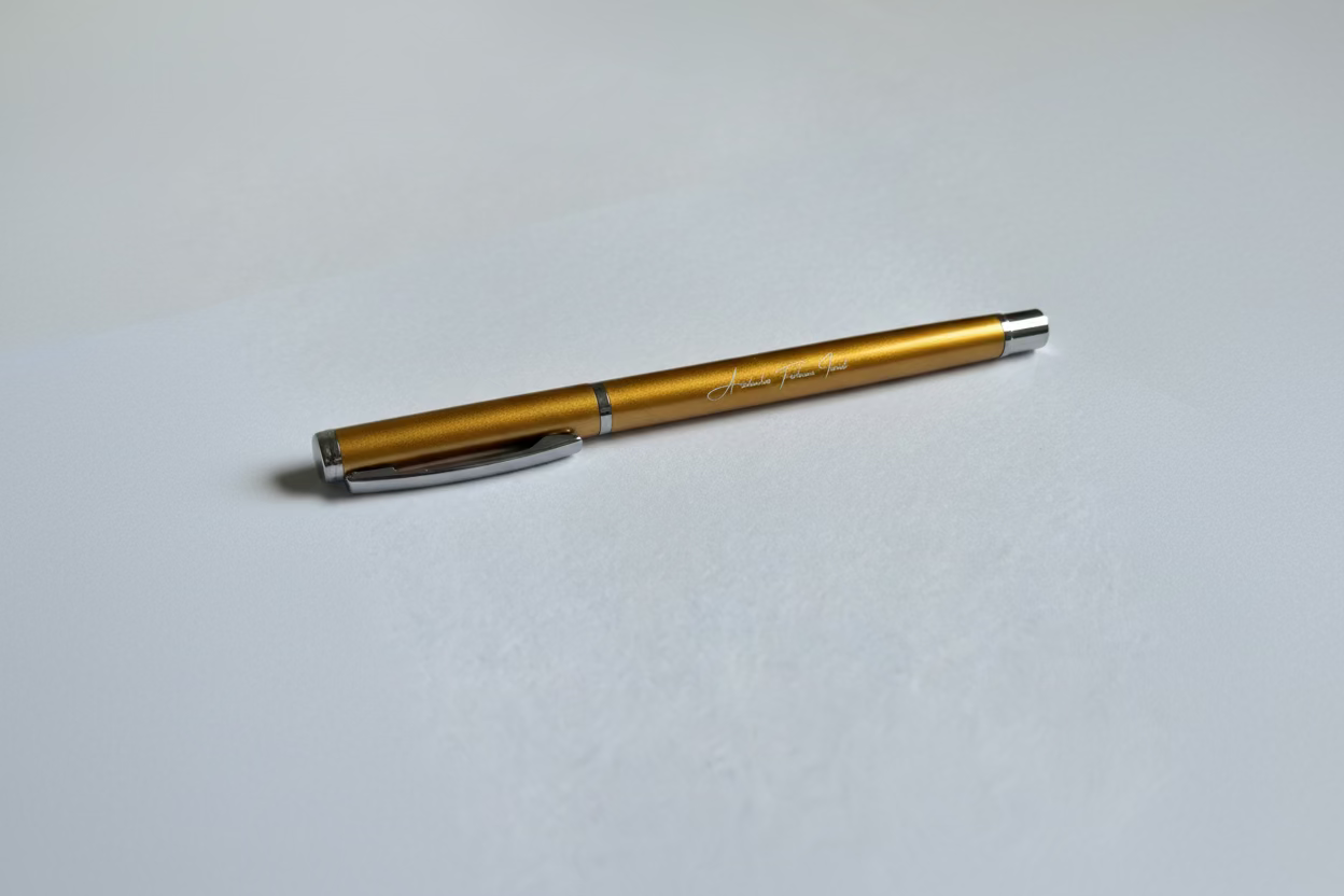 'Fortune Favours the Bold' Pen - Gold